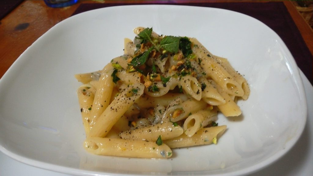 penne pere e gorgonzola